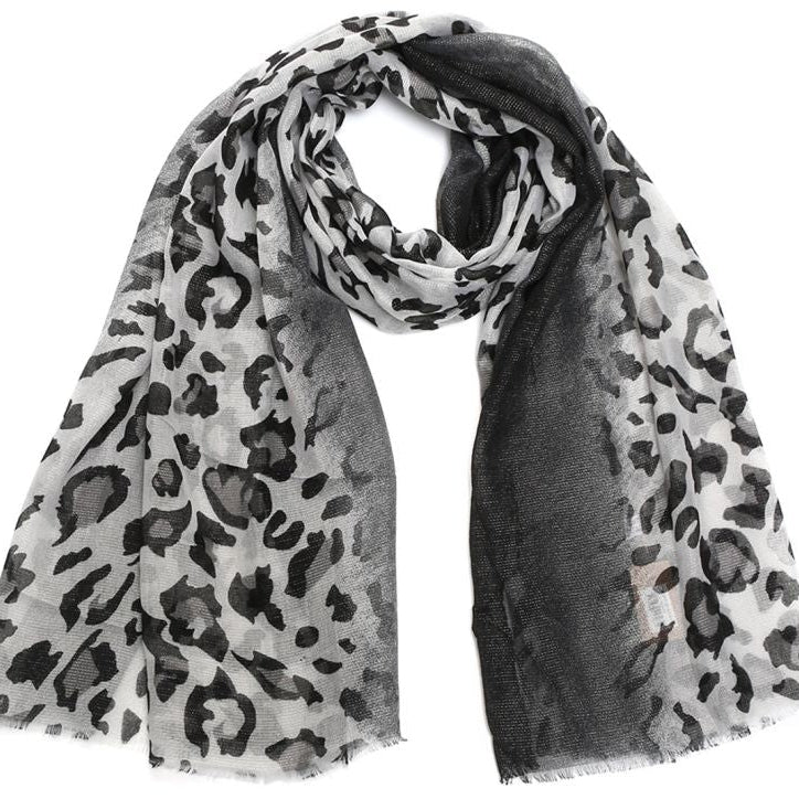 Dierenprint effen Grijs