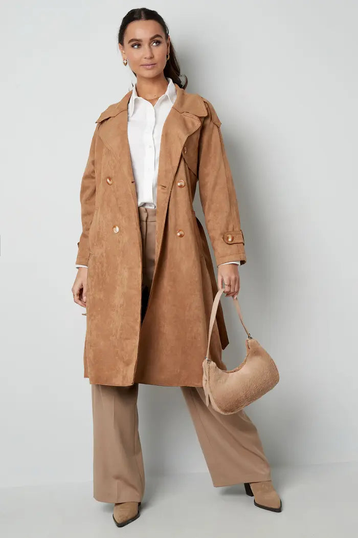 Fluffy schoudertas Beige