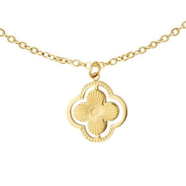 Klavertje 4 ketting Goud