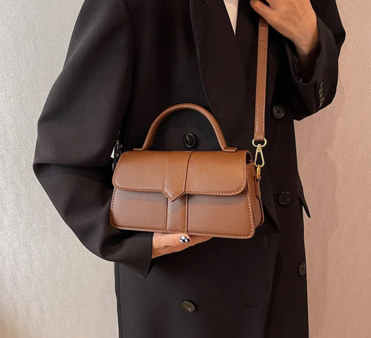 Schoudertas van Leer Bruin