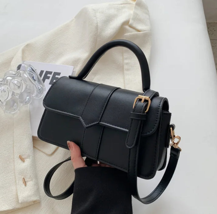 Schoudertas van Leer Zwart