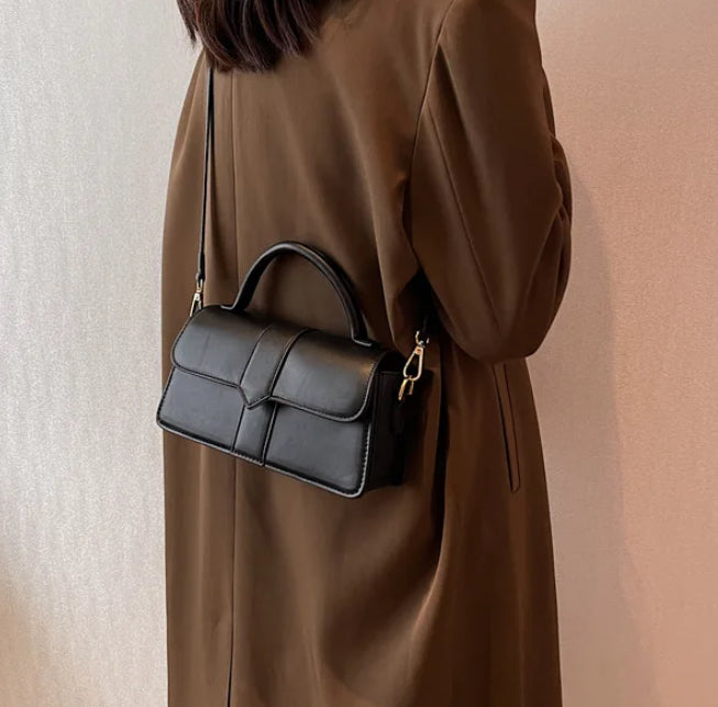 Schoudertas van Leer Zwart