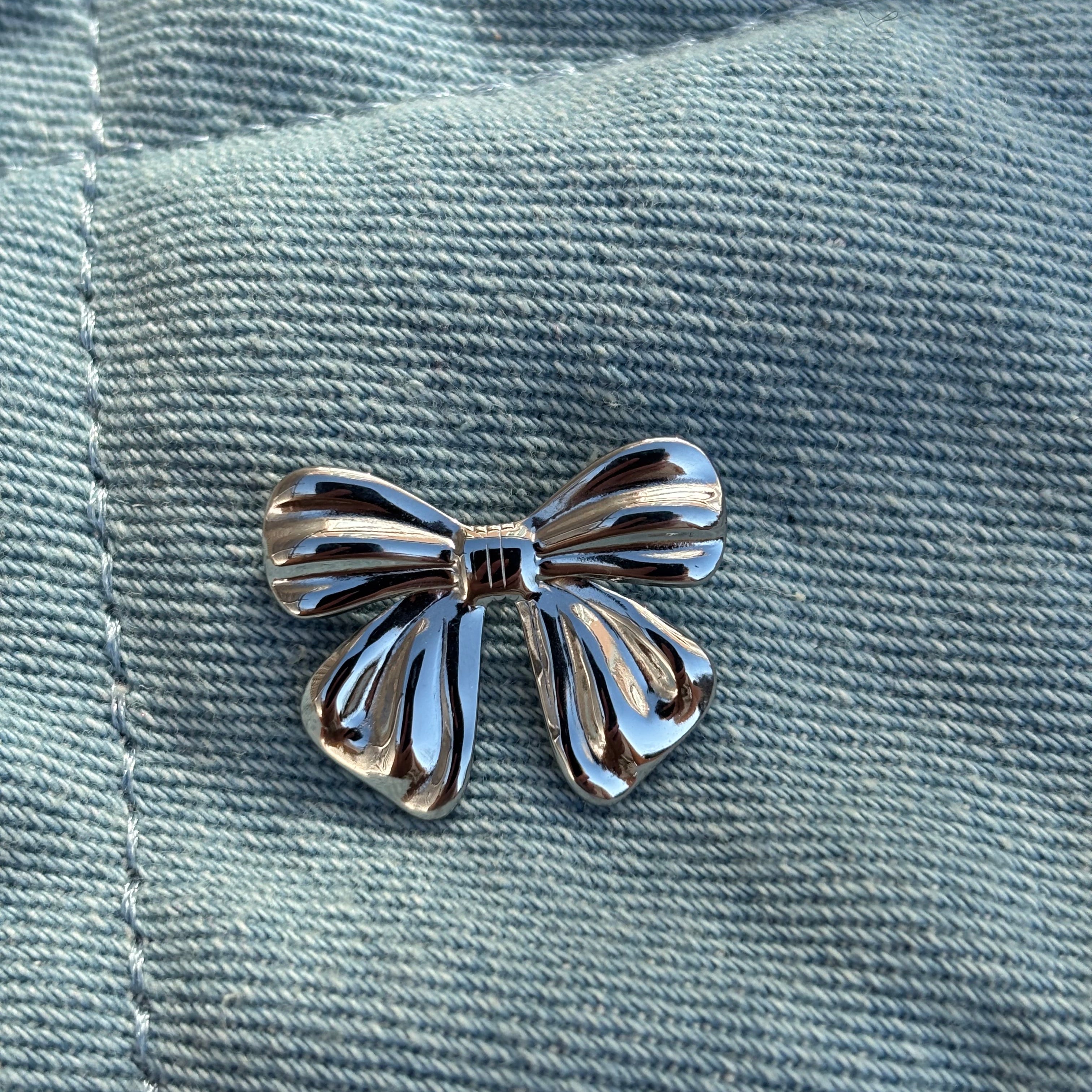 Broche Strikje Zilver