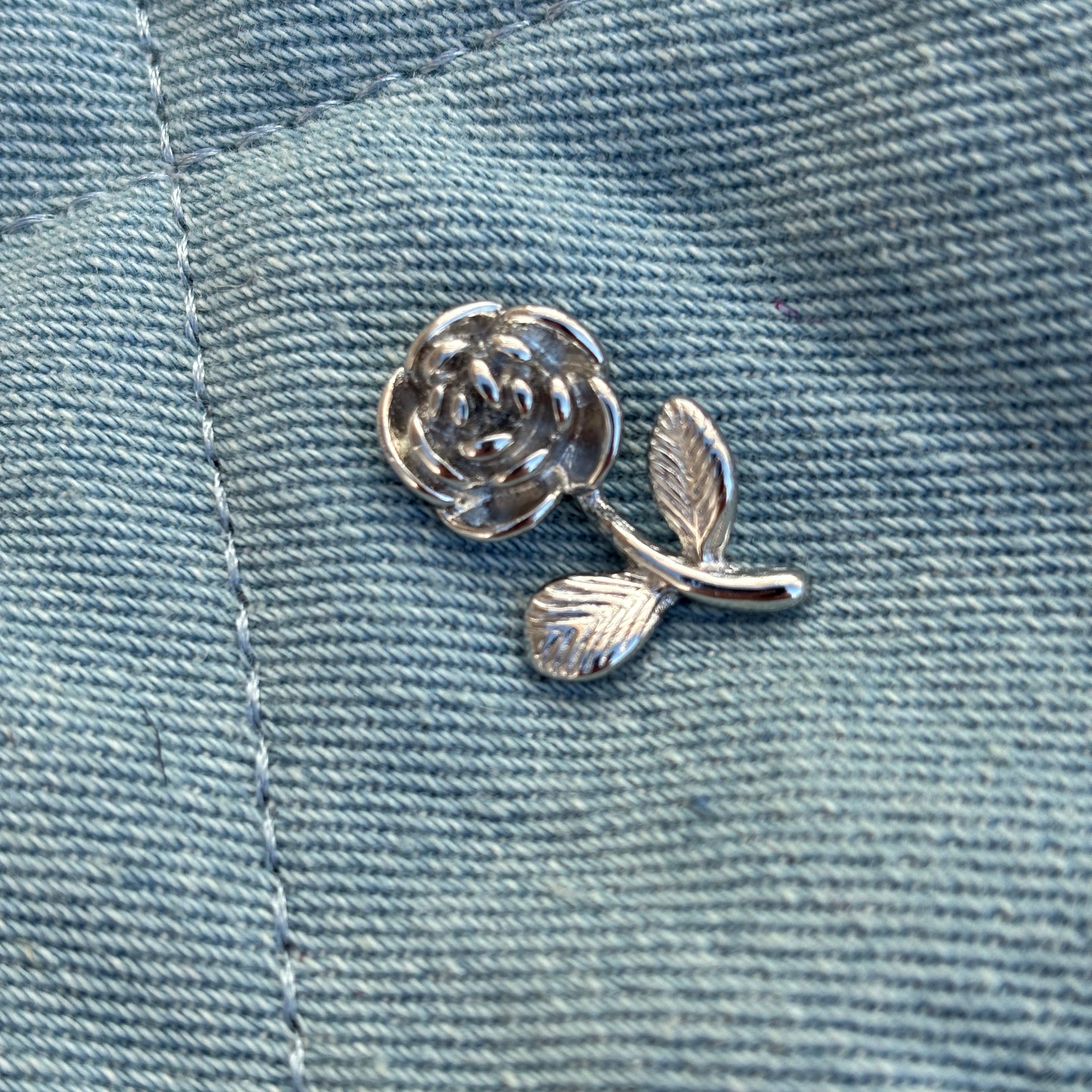 Broche Bloem Zilver