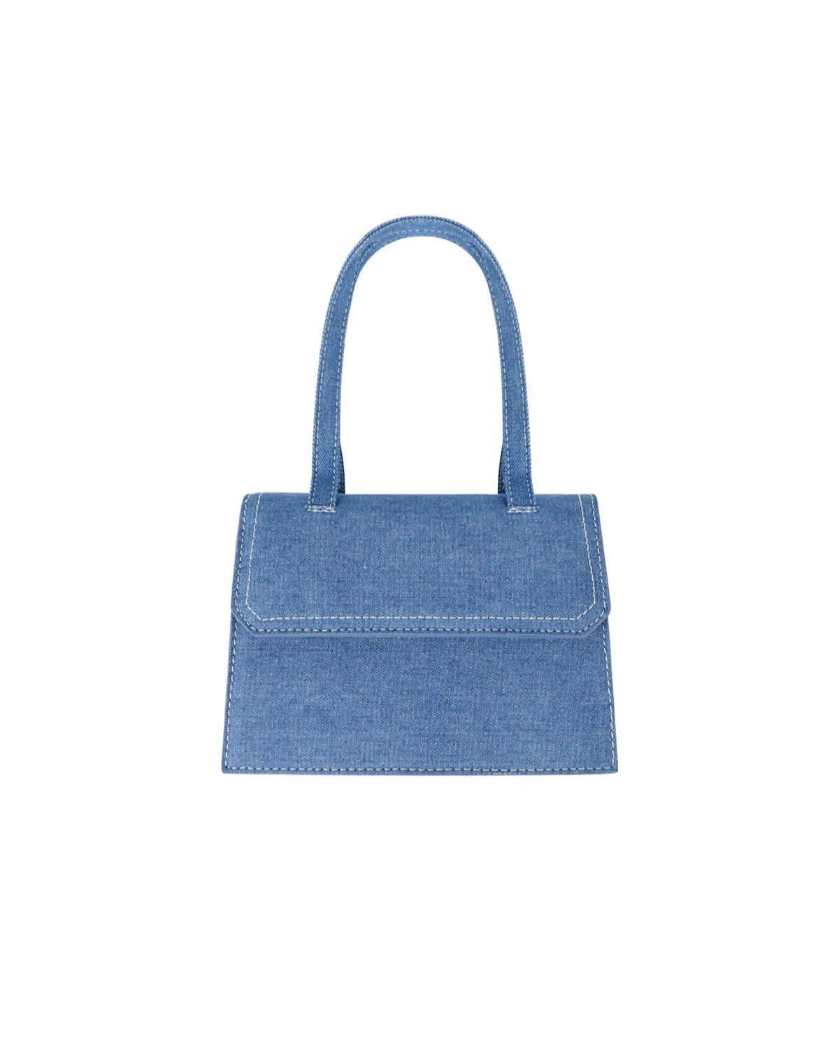 Mini denim tas Blauw