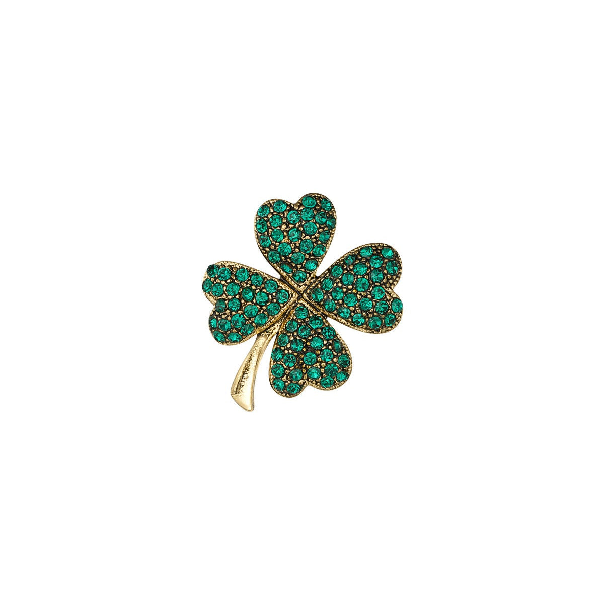 Broche Klavertje Vier Groen