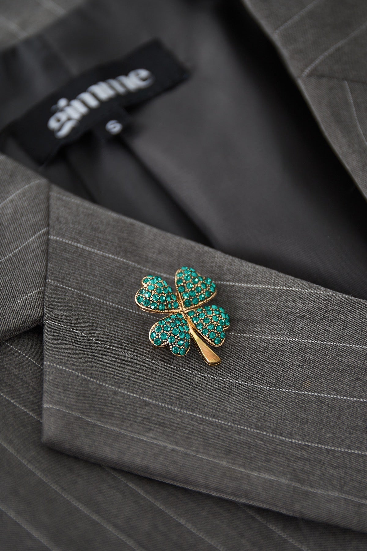 Broche Klavertje Vier Groen