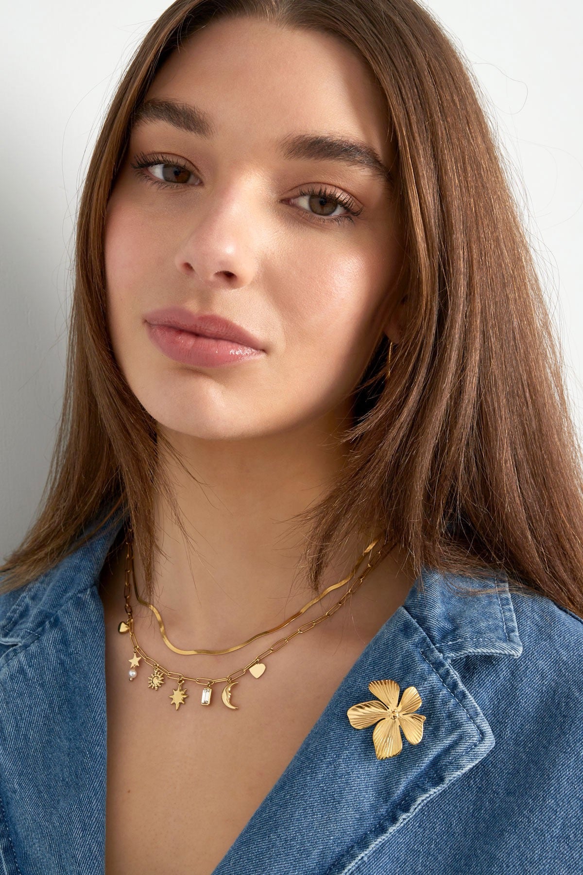 Broche Bloem Goud