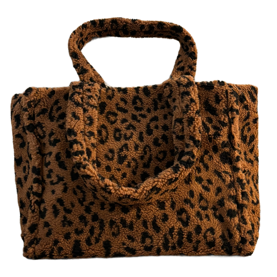 Teddy shopper dierenprint bruin